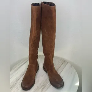 BORN boots leather knee high sz 8 Brown “Borman” BR0015026