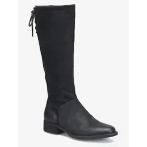 Born Hayden Boots Womens 6.5 Black Suede Distressed Knee High NWT