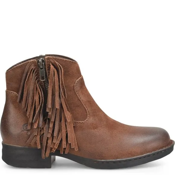 BORN Kenia Suede Leather Ankle Boots Brown 10M