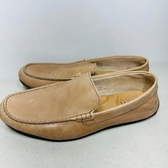 BORN Mens Allan Loafer Driving Shoes Moc Toe Gray Soft Leather Slip On Size 11,5