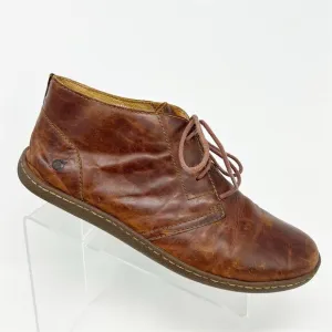 Born Men's Brown Leather Lace Up Chukka Boots Cushioned Insole Size 11