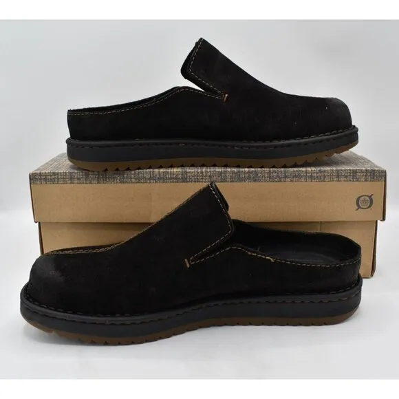 Born Mens Size 11 Jude Black Distressed Leather Slip On Mules Shoes