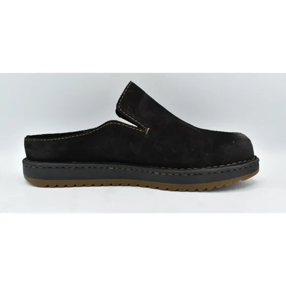 Born Mens Size 11 Jude Black Distressed Leather Slip On Mules Shoes