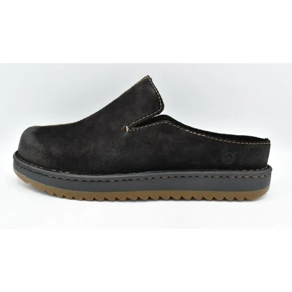 Born Mens Size 11 Jude Black Distressed Leather Slip On Mules Shoes