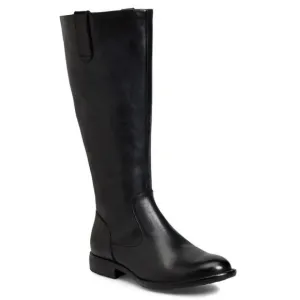BORN Shaunie Black Leather Knee High Boots Wide Calf Sz 8