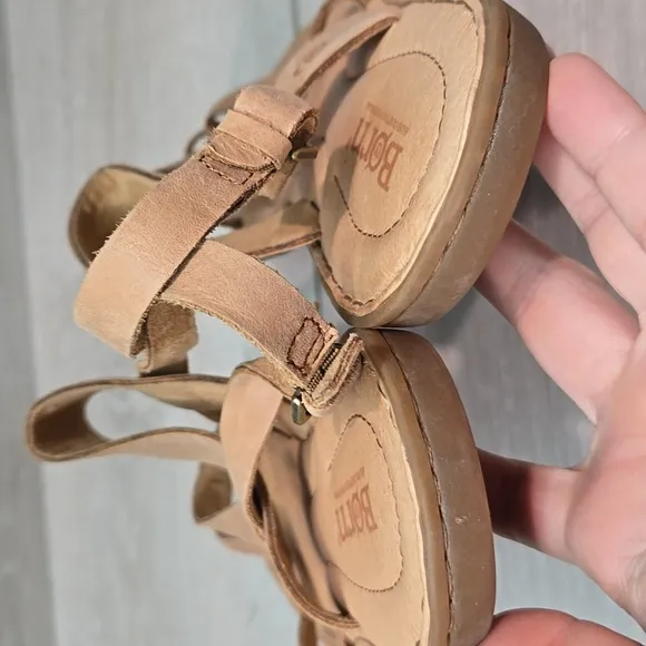 Born Women's Favignana Loop Toe Leather Slide Sandals Flip Flop Shoes Sz 8.5M