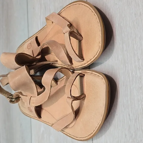 Born Women's Favignana Loop Toe Leather Slide Sandals Flip Flop Shoes Sz 8.5M