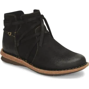 Born Women's Wynter Ankle Boots BlackDistressed Leather Booties Tassel Size 9.5