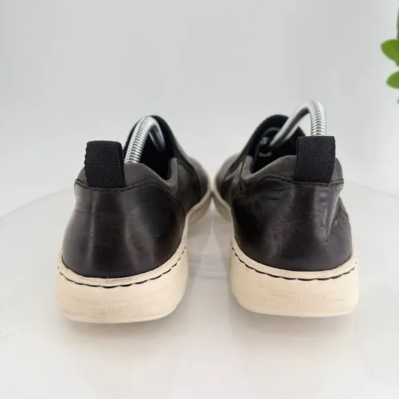 Born Mitchell Loafer Slip On Black Leather Flat Shoes Comfy Men Size 9