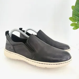 Born Mitchell Loafer Slip On Black Leather Flat Shoes Comfy Men Size 9