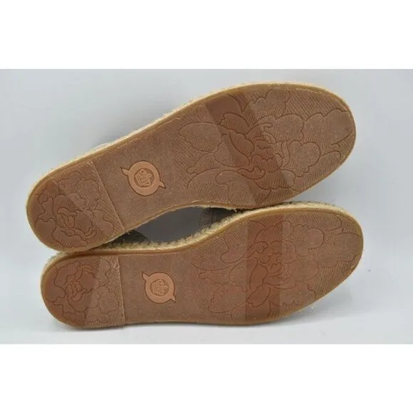 Born Womens Size 9.5 Seak Taupe Beige Fabric Slip On Sandals Shoes