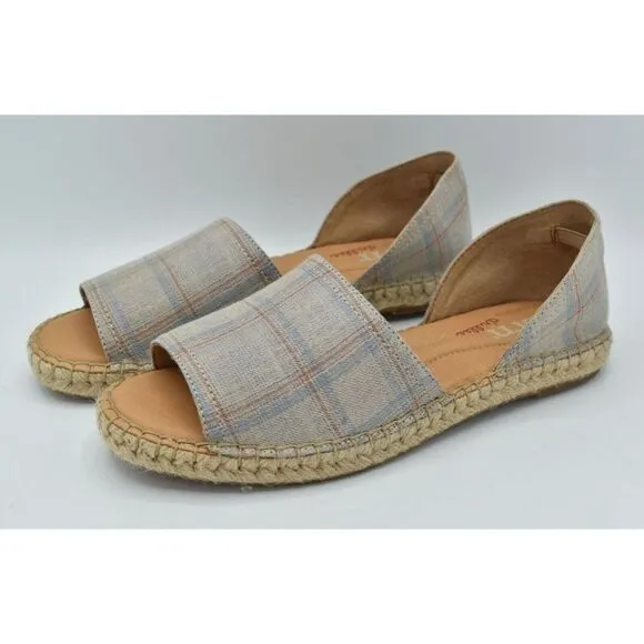 Born Womens Size 9.5 Seak Taupe Beige Fabric Slip On Sandals Shoes