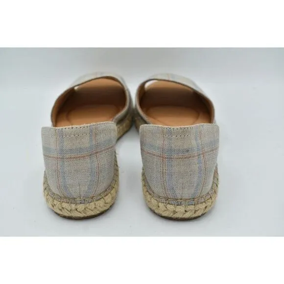 Born Womens Size 9.5 Seak Taupe Beige Fabric Slip On Sandals Shoes