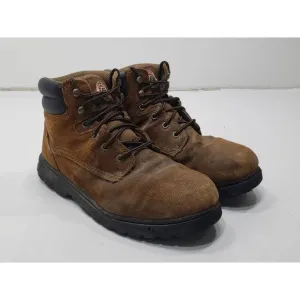 Brahma Mens Boots Workwear Lace Up Suede Leather Lightweight Brown Size 10.5
