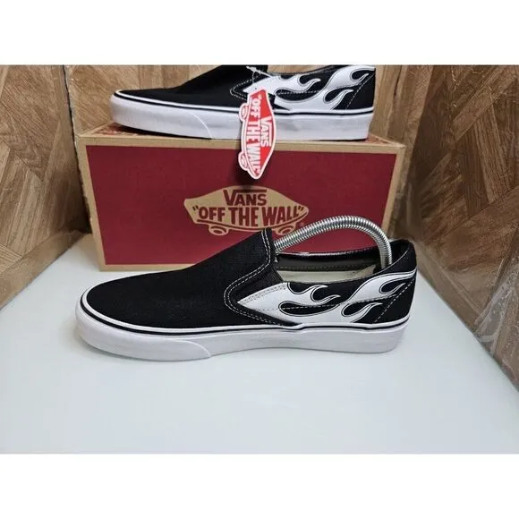 Brand New Vans Men's Off The Wall Skateboard Slip-on Black Shoes Size 9.5