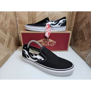 Brand New Vans Men's Off The Wall Skateboard Slip-on Black Shoes Size 9.5