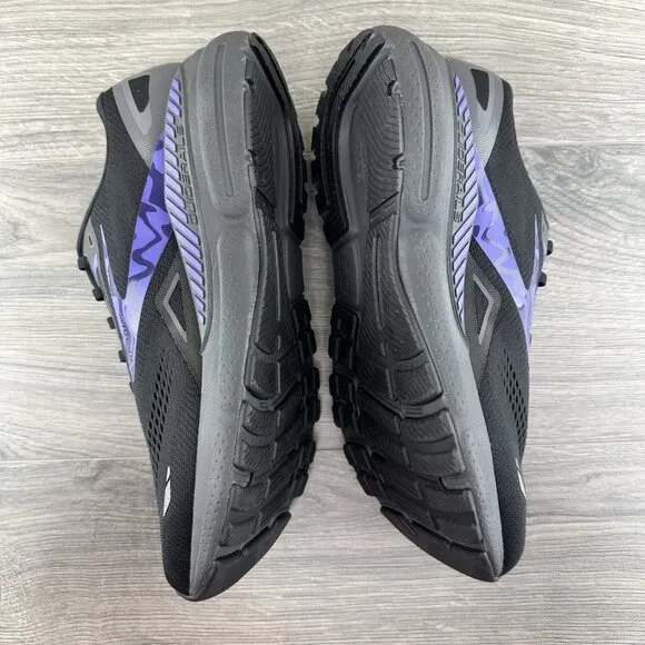 Brooks Adrenaline GTS 23 Size 14 Mens Black Purple Athletic Running Shoes