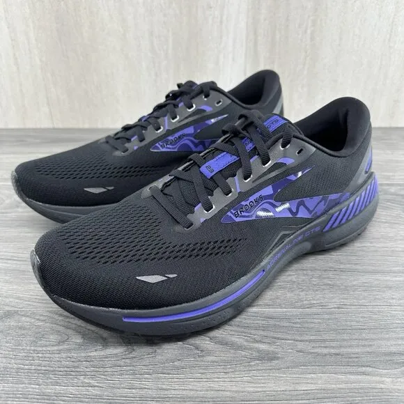 Brooks Adrenaline GTS 23 Size 14 Mens Black Purple Athletic Running Shoes