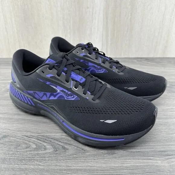 Brooks Adrenaline GTS 23 Size 14 Mens Black Purple Athletic Running Shoes