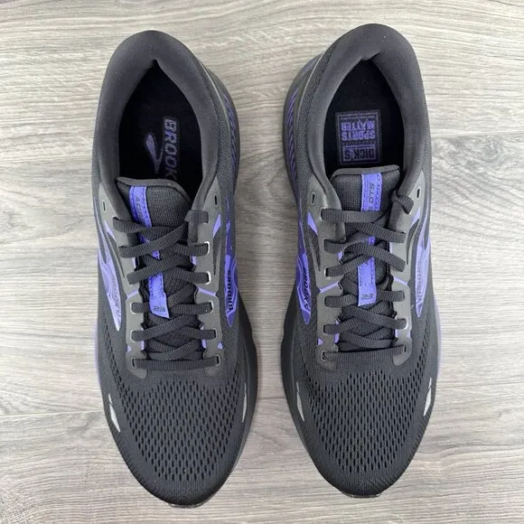 Brooks Adrenaline GTS 23 Size 14 Mens Black Purple Athletic Running Shoes