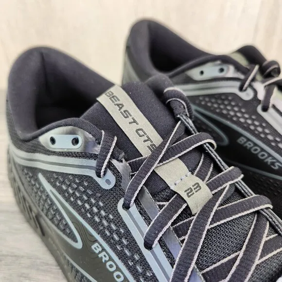 Brooks Beast GTS 23 2E Wide Size 9 Mens Black Gunmetal Athletic Running Shoes
