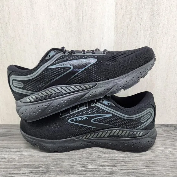 Brooks Beast GTS 23 2E Wide Size 9 Mens Black Gunmetal Athletic Running Shoes