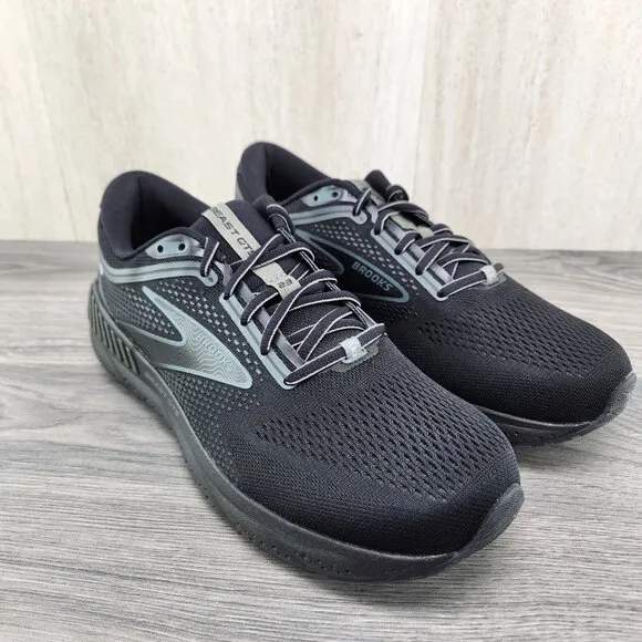 Brooks Beast GTS 23 2E Wide Size 9 Mens Black Gunmetal Athletic Running Shoes