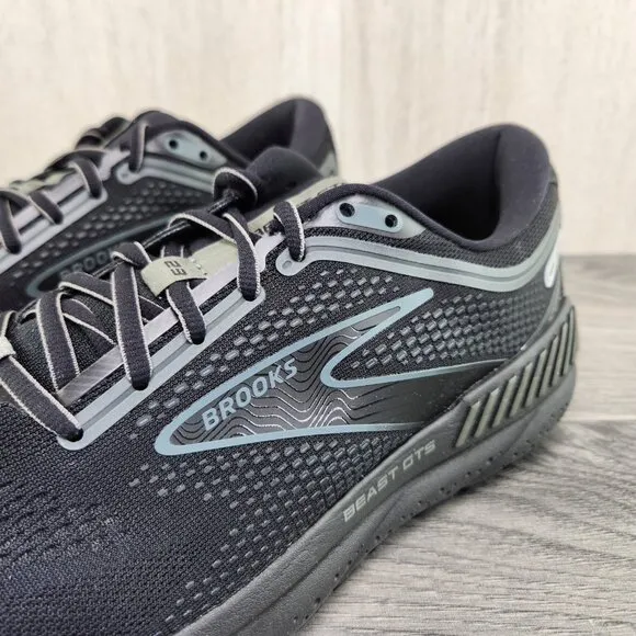 Brooks Beast GTS 23 2E Wide Size 9 Mens Black Gunmetal Athletic Running Shoes