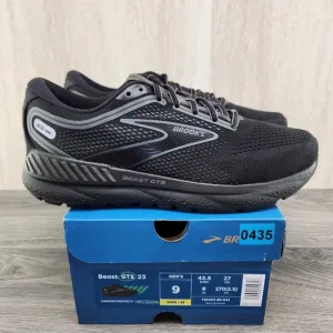 Brooks Beast GTS 23 2E Wide Size 9 Mens Black Gunmetal Athletic Running Shoes