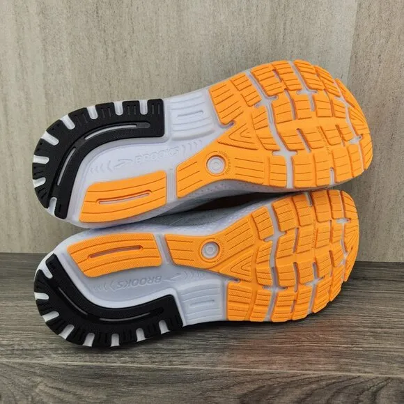 Brooks Ghost 16 Size 14 Mens White Coral Orange Illusion Black Running Shoes