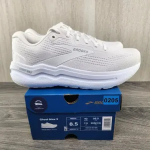 Brooks Ghost Max 2 Size 8.5 Mens Bright White Casual Walking Running Shoes