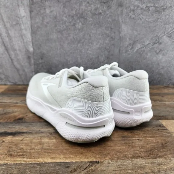 Brooks Ghost Max Size 10 Mens White Oyster Metallic Silver Running Shoes