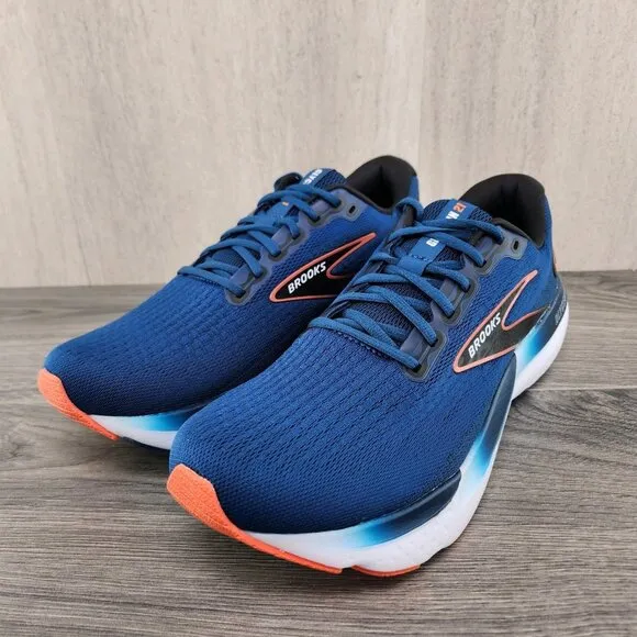 Brooks Glycerin 21 Size 12.5 Mens Blue Opal Black Nasturtium White Running Shoes