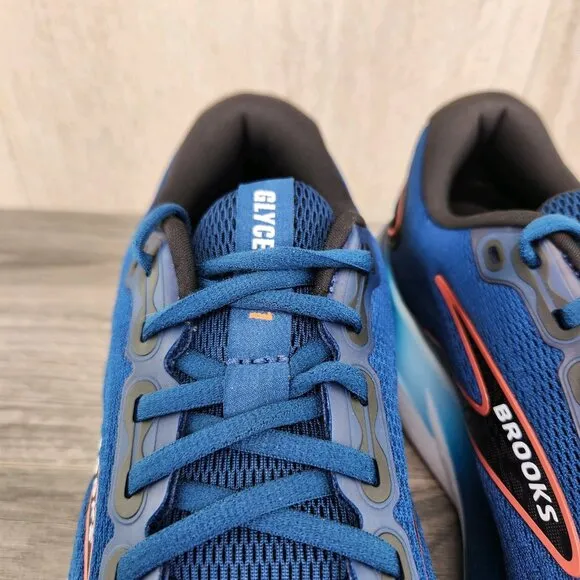 Brooks Glycerin 21 Size 12.5 Mens Blue Opal Black Nasturtium White Running Shoes