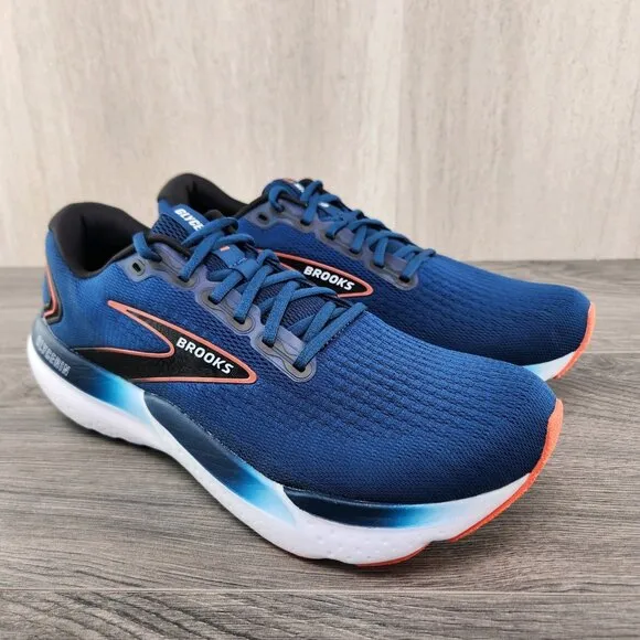 Brooks Glycerin 21 Size 12.5 Mens Blue Opal Black Nasturtium White Running Shoes