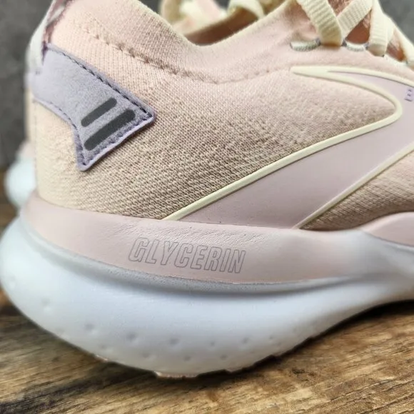 Brooks Glycerin StealthFit 21 Sz 7.5 Womens Pink Marshmallow Running Shoes