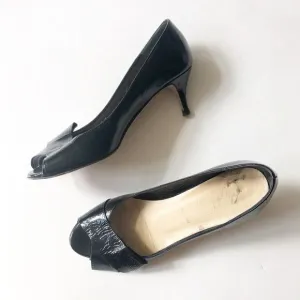 Butter Shoes Patent Leather Peep Toe Pumps 8.5