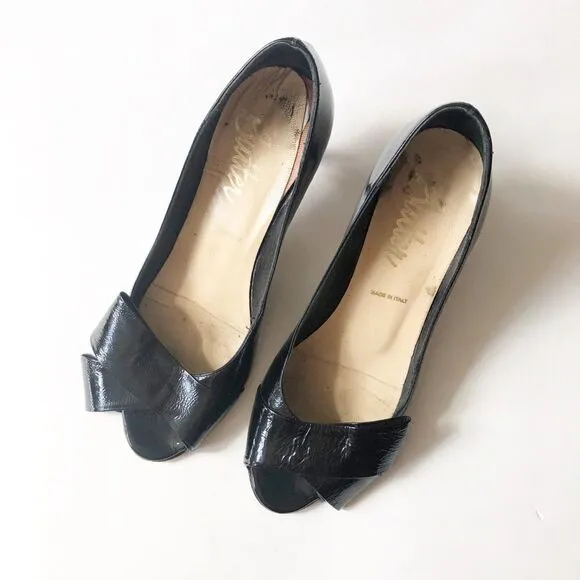 Butter Shoes Patent Leather Peep Toe Pumps 8.5