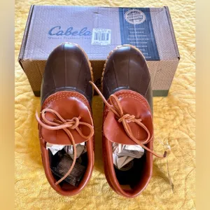 Cabela's Brown Professional Outdoor Insulated Slip On Duck Boots NWT