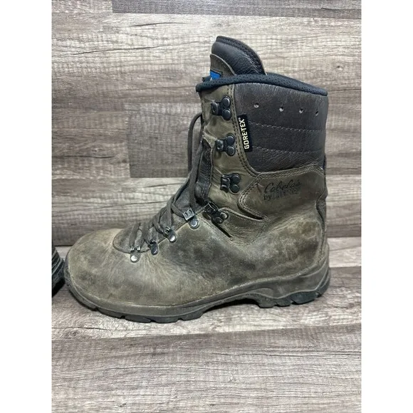 Cabelas Meindl Pflege II Gore Tex Hunting Boots Mens Sz 10 D Brown Hiking Shoes