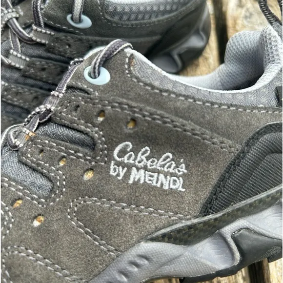Cabela’s Meindl Pflege II Gortex Women’s Lace Up Gray Leather Hiking Shoes Sz 6