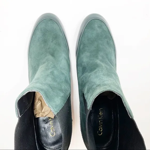 🆕{Calvin Klein}Keelan Leather-Suede Chelsea Boots