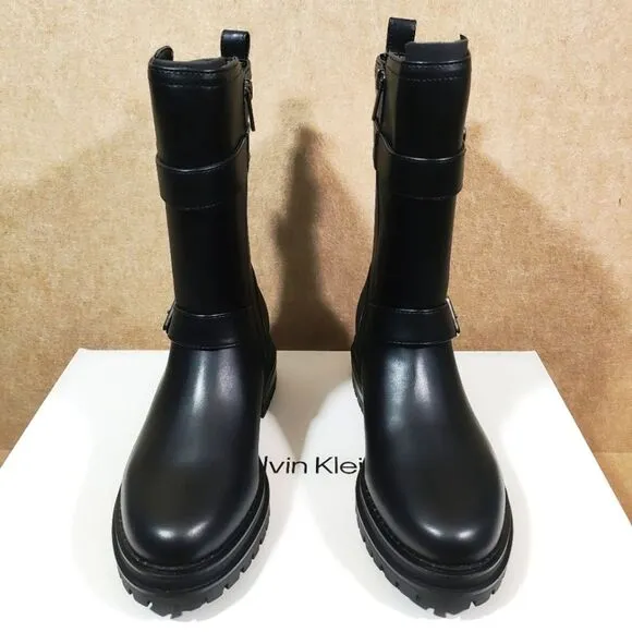 Calvin Klein Women's Galivan Almond Toe Black Booties Boots 8.5M