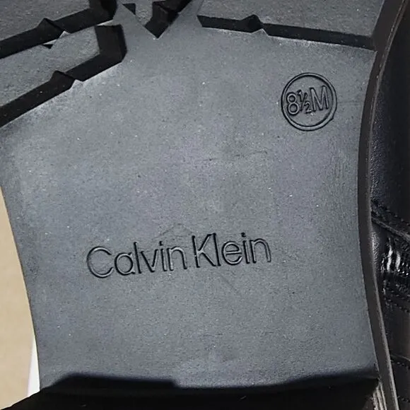 Calvin Klein Women's Galivan Almond Toe Black Booties Boots 8.5M