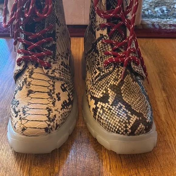 Cape Robbin Brown and Red Lace Up Boots
