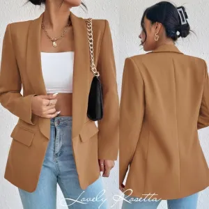 Caramel Shawl Collar Blazer