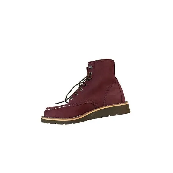 Carhartt Womens Burgundy Classic Lace Up Wedge Ankle Combat Boots Size 6
