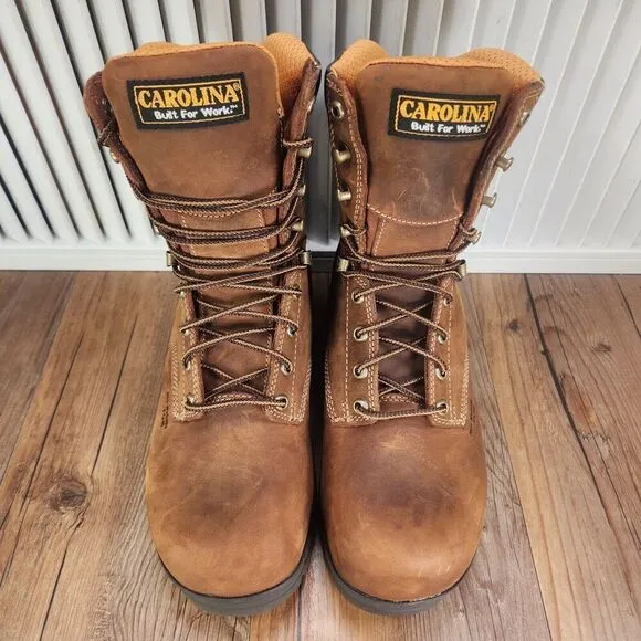 Carolina 8&quot; Waterproof Composite Broad Toe Work Boots CA8520 Mens Size 8 EE Wide