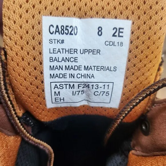Carolina 8&quot; Waterproof Composite Broad Toe Work Boots CA8520 Mens Size 8 EE Wide