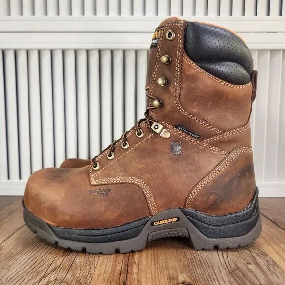 Carolina 8&quot; Waterproof Composite Broad Toe Work Boots CA8520 Mens Size 8 EE Wide